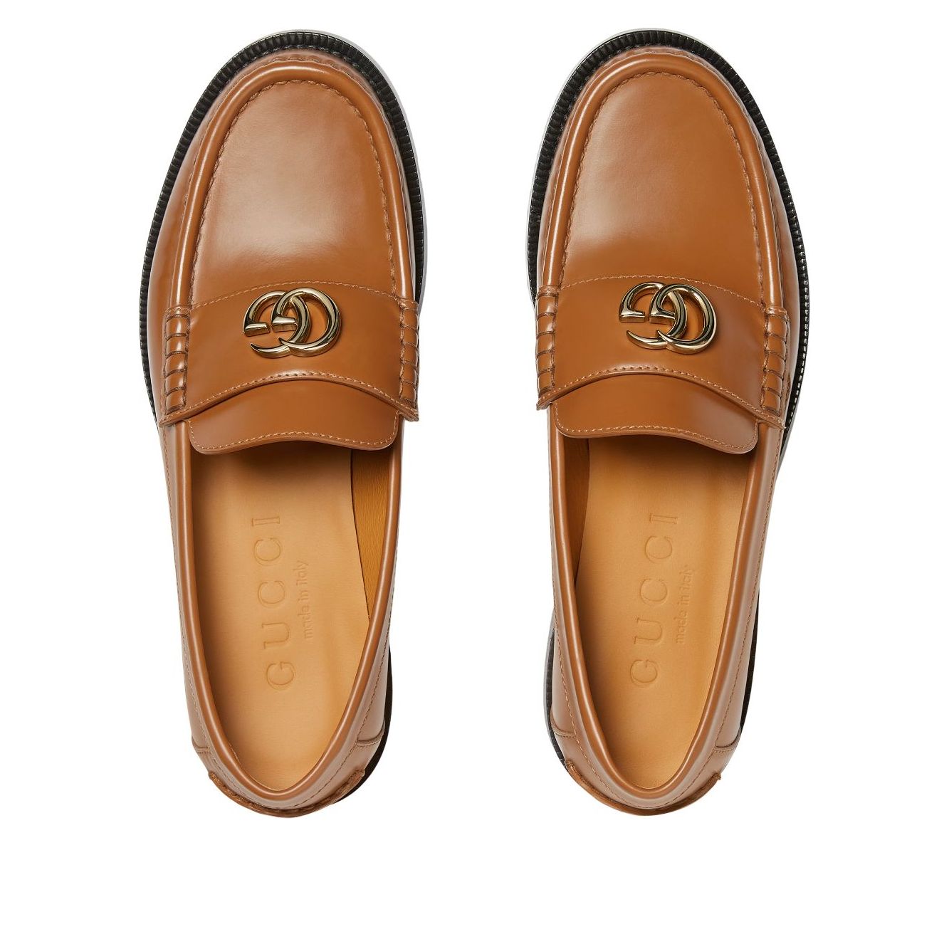 (WMNS) Gucci Double G Loafers 'Brown' 816333-17X00-2712