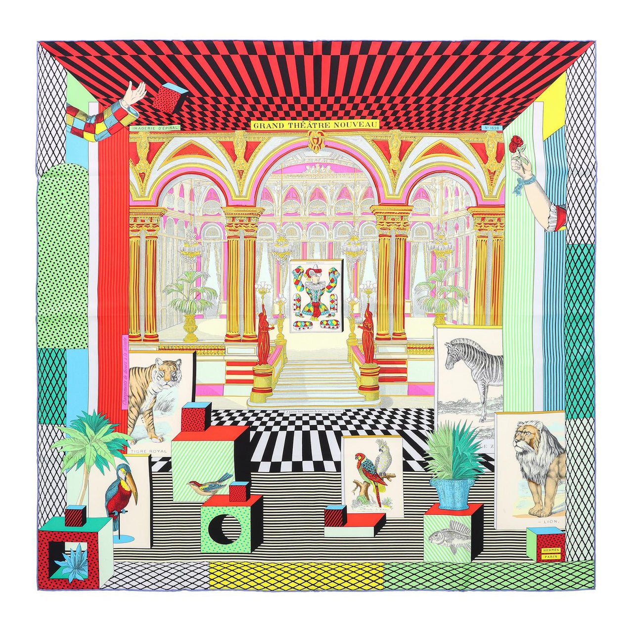 HERMES Silk Scarves Women's Multicolor