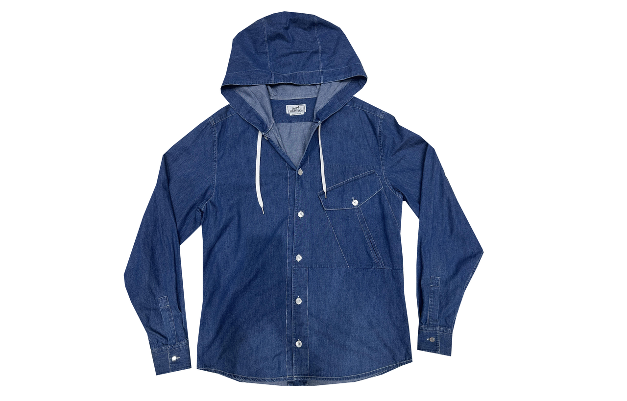 HERMES SS23 Denim Jacket Men's Blue
