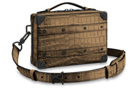 LOUIS VUITTON SOFT TRUNK Polished Crocodile Leather Handbag Shoulder Bag Crossbody Bag Men's Brown