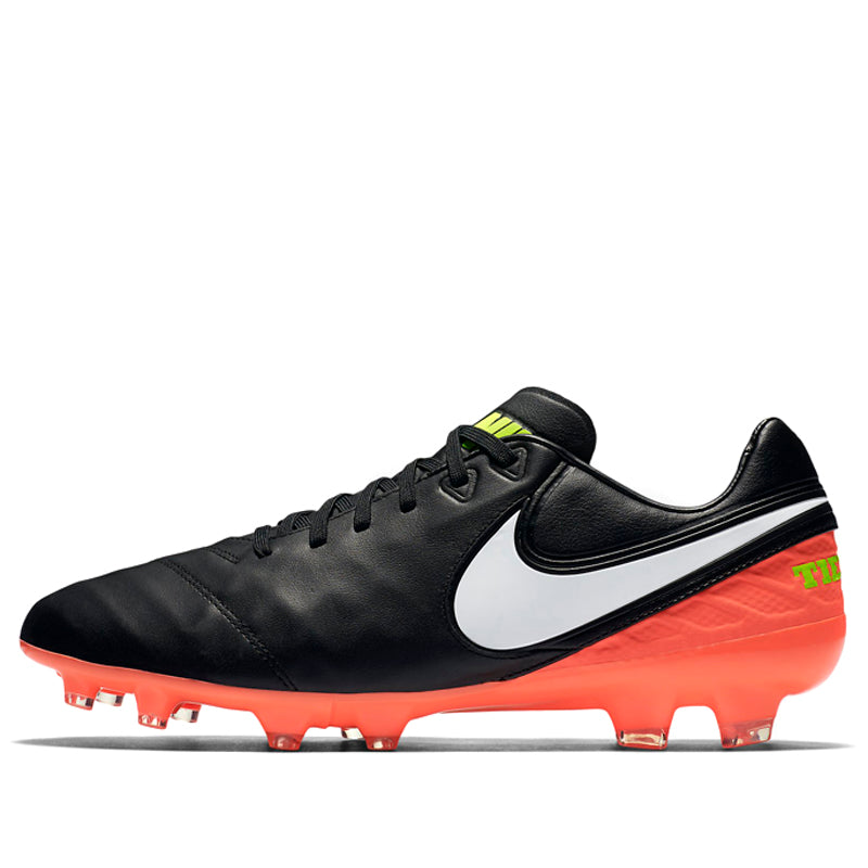 Nike Tiempo Legacy ll FG Firm Ground 'Black Hyper Orange' 819218-018