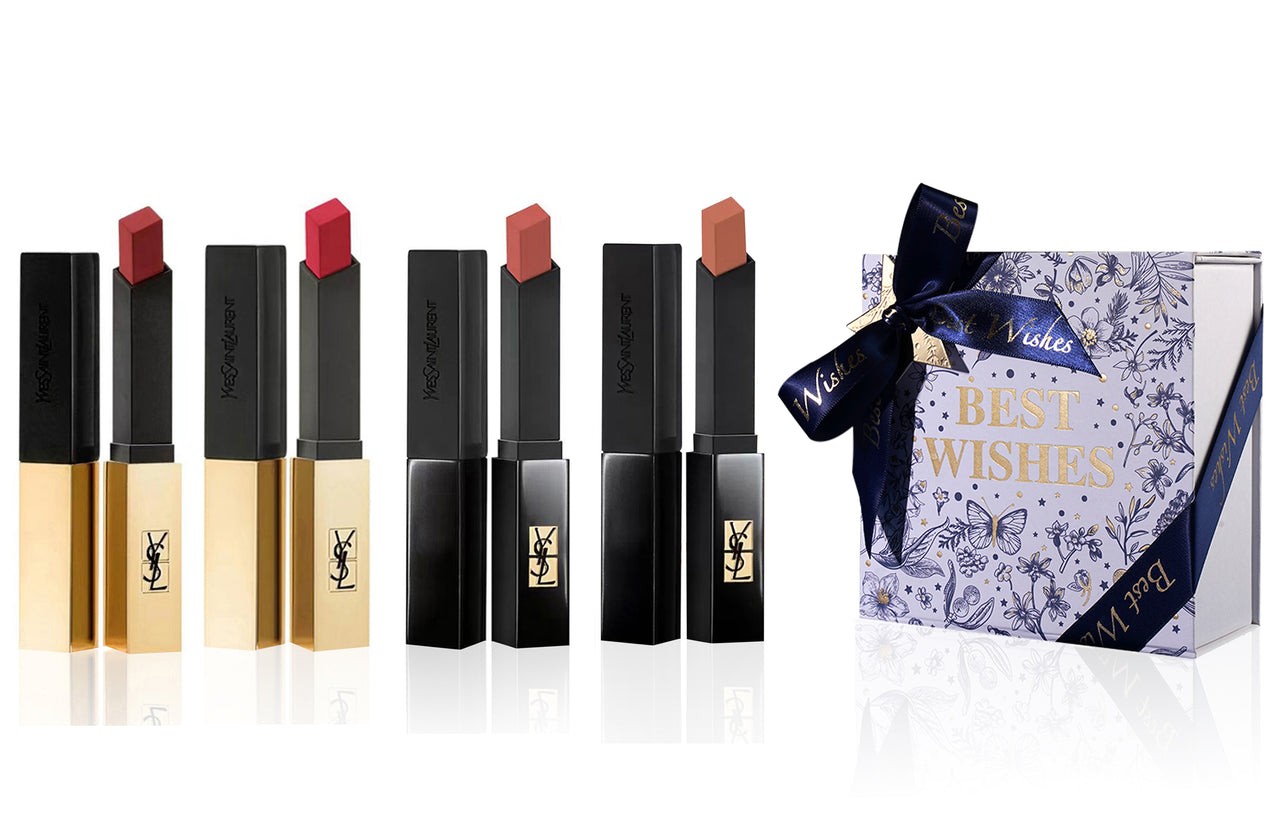 SAINT LAURENT Classic Blue Yatian Bird Deep Forest Gift Box Lipstick Set Velour Easy to Blend Natural Complexion Shiny