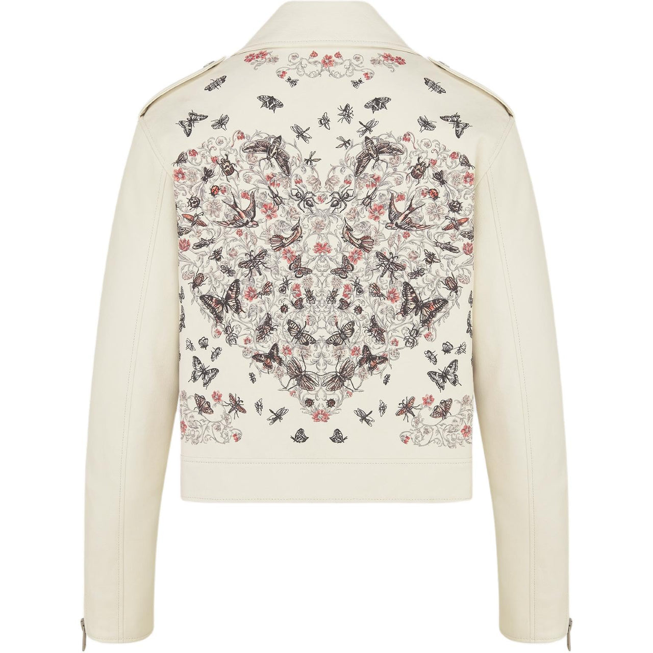 DIOR SS25 Leather Jacket Women's Ecru