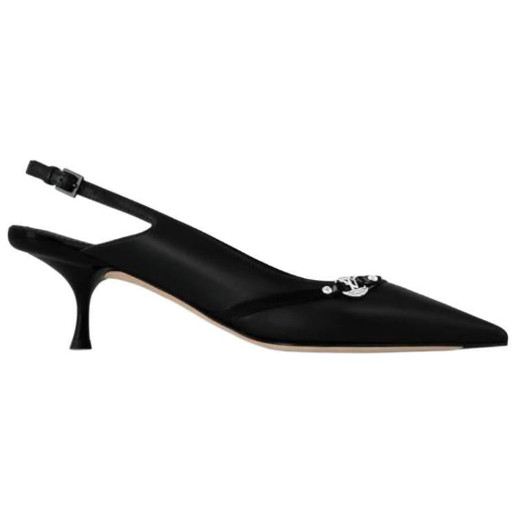 LOUIS VUITTON 6AM Slim Heel High Heels 5.5cm Women's Black