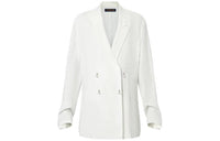 LOUIS VUITTON Fluid Double Breasted Twill Blazer