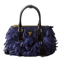 PRADA Galleria Killer Bag Fabric Shoulder Bag Crossbody Bag Handbag Mini Women's Baltic Blue And Black