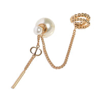 DIOR Pearl Earrings Women's Gold/White