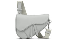 DIOR Saddle Grained Calfskin Saddle Bag Fanny Pack Sling Bag Shoulder Bag Crossbody Bag Mini Unisex Gray