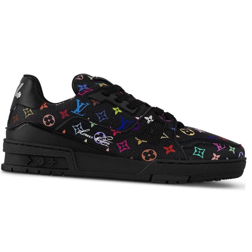 Takashi Murakami x LOUIS VUITTON Trainer Low-Top Skateboard Shoes Women's Black
