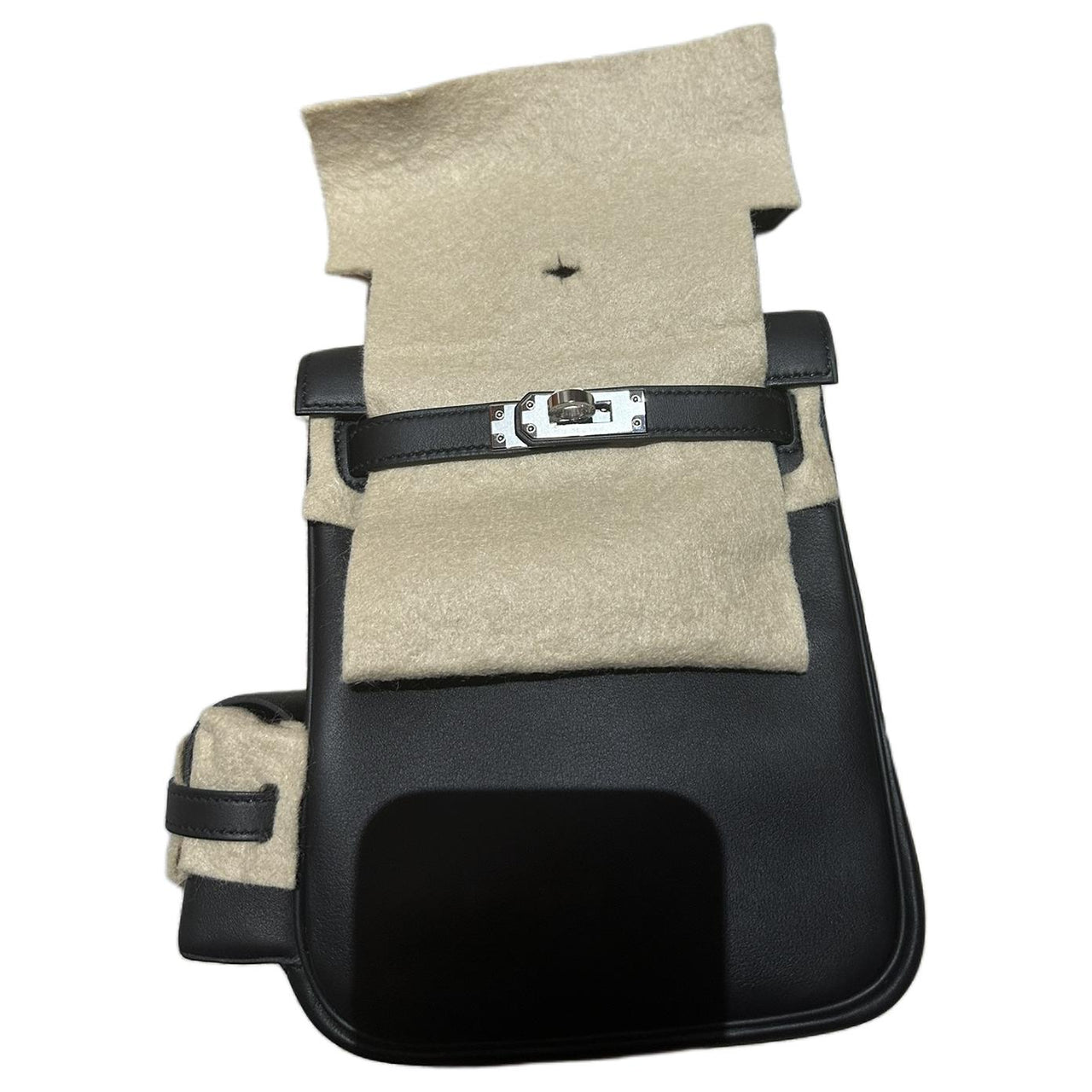 HERMES Swift Leather Backpack Women's 89 Nior Black
