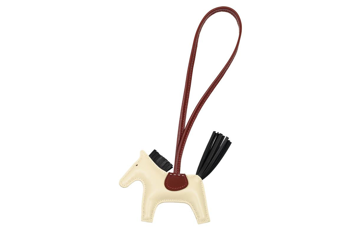 HERMES Leather Pendants Unisex White