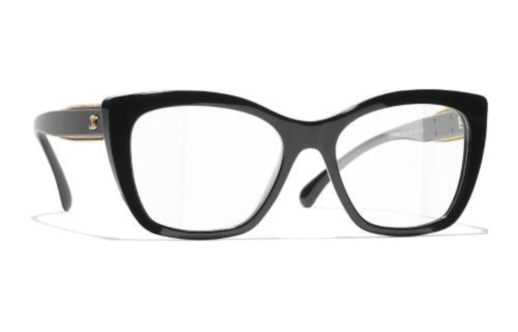 CHANEL Acetate Butterfly Sunglasses Men's Black
