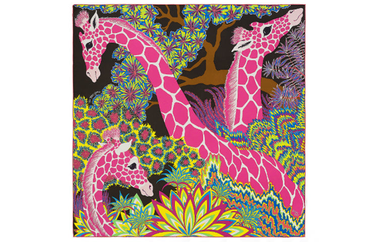 HERMES Silk Scarves Women's Pink