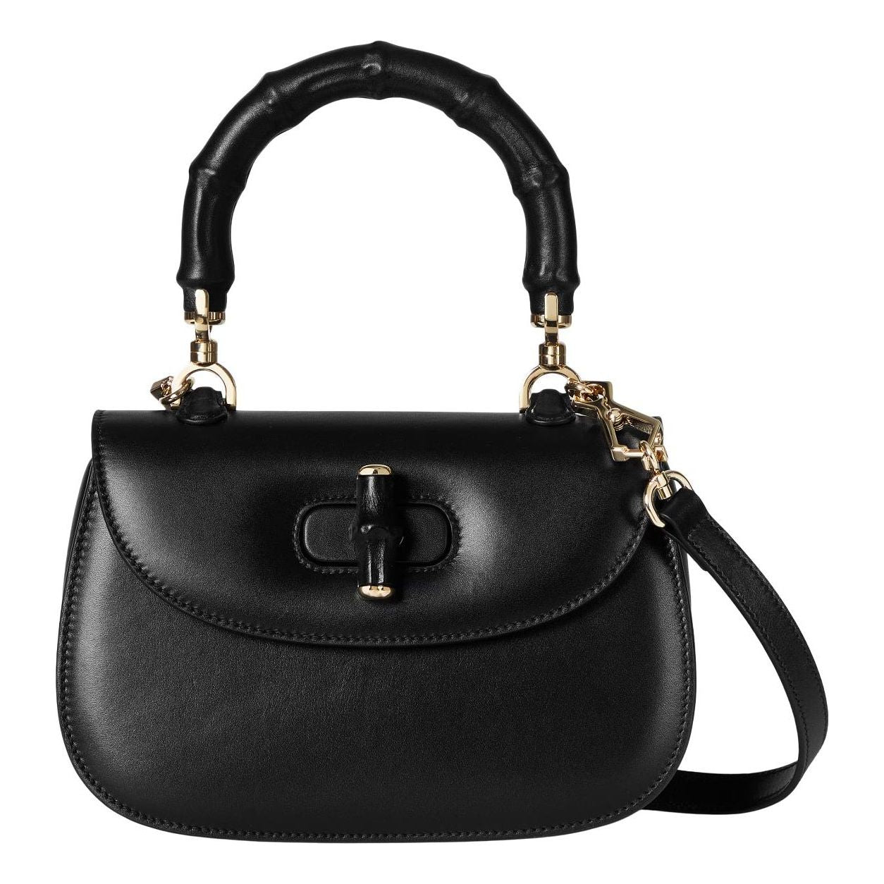 (WMNS) Gucci Bamboo 1947 Handle Bag Small 'Black' 827815-AAEDB-1000