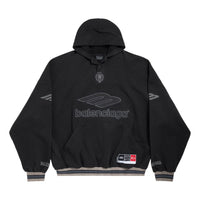 Balenciaga 3B Football Polo Hoodie 'Black Anthracite' 827939TTVQ81066
