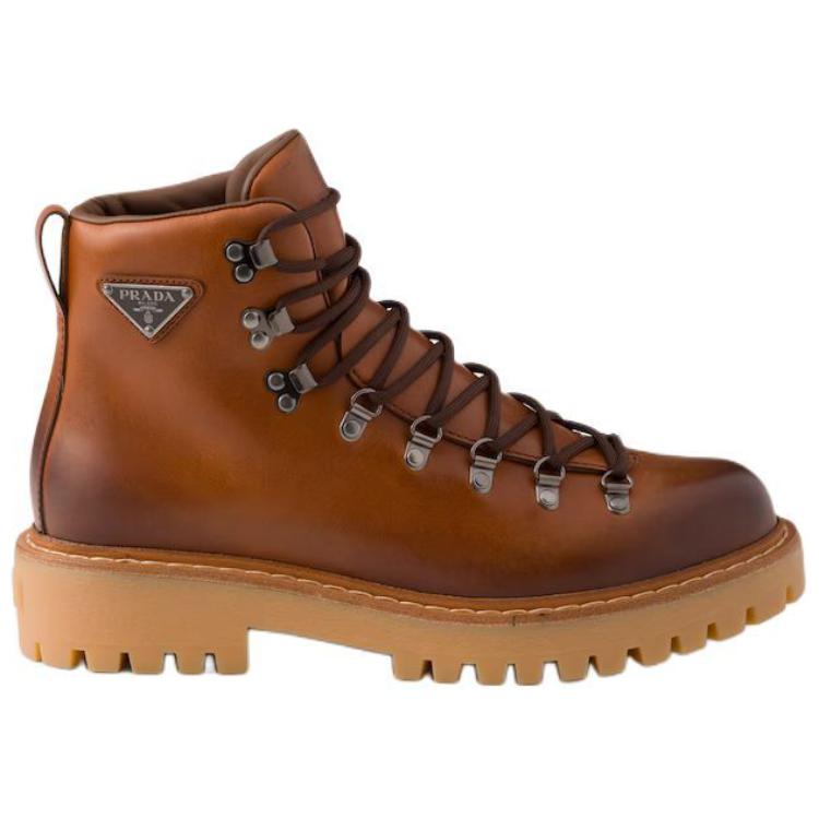 PRADA Short Outdoor Boots 6cm Men's Brown