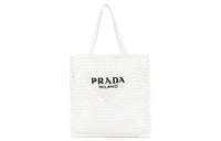 PRADA Raffia One Shoulder Handbags Women's White
