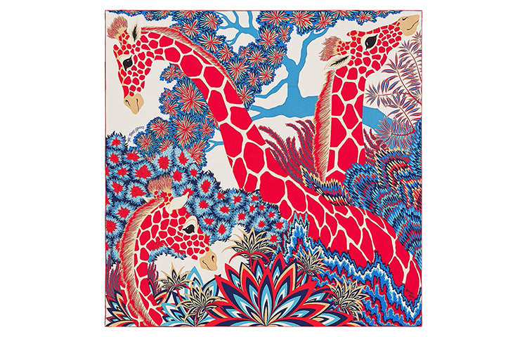 HERMES Silk Scarves Women's Red