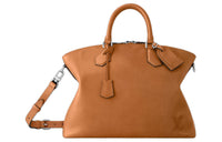 LOUIS VUITTON Lock ItCuir Millesime Calfskin Shoulder Bag, Crossbody Bag, Handbag Men's Tan