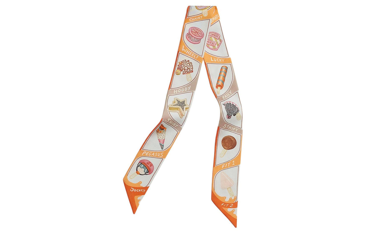 HERMES Silk Scarves Women's Orange