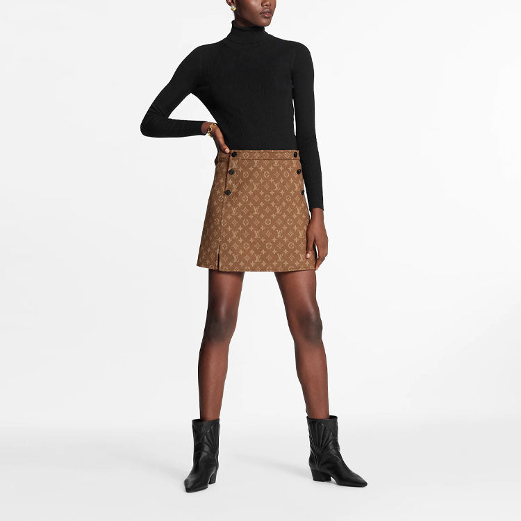 LOUIS VUITTON Casual Short Skirts Women's Brown