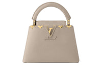 LOUIS VUITTON Capucines Taurillon Leather Kapustin Handbag Shoulder Bag Crossbody Bag Mini Women's Elephant Gray