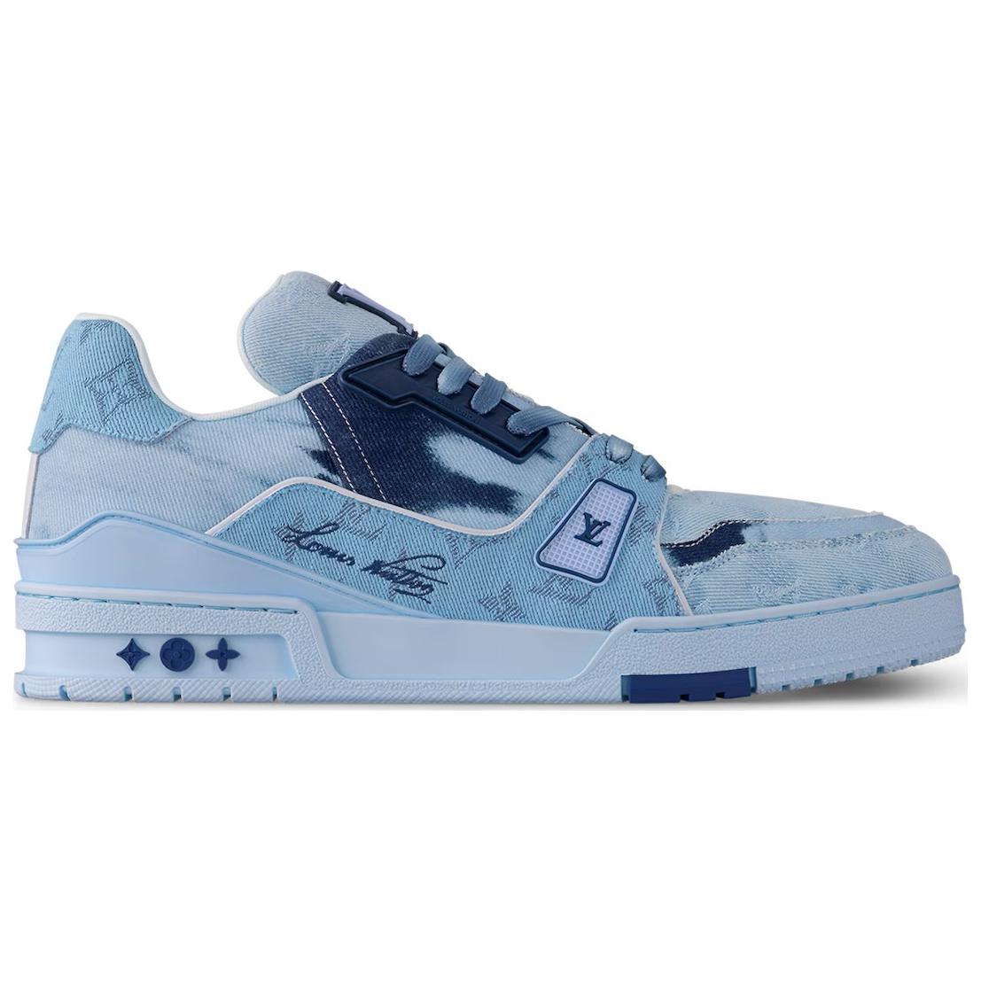 LOUIS VUITTON Trainer Skateboard Shoes Men's Denim Blue