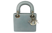 DIOR Lady Dior Lizard Skin Daisie Bag Shoulder Bag Crossbody Bag Handbag Mini Women's Haze Blue