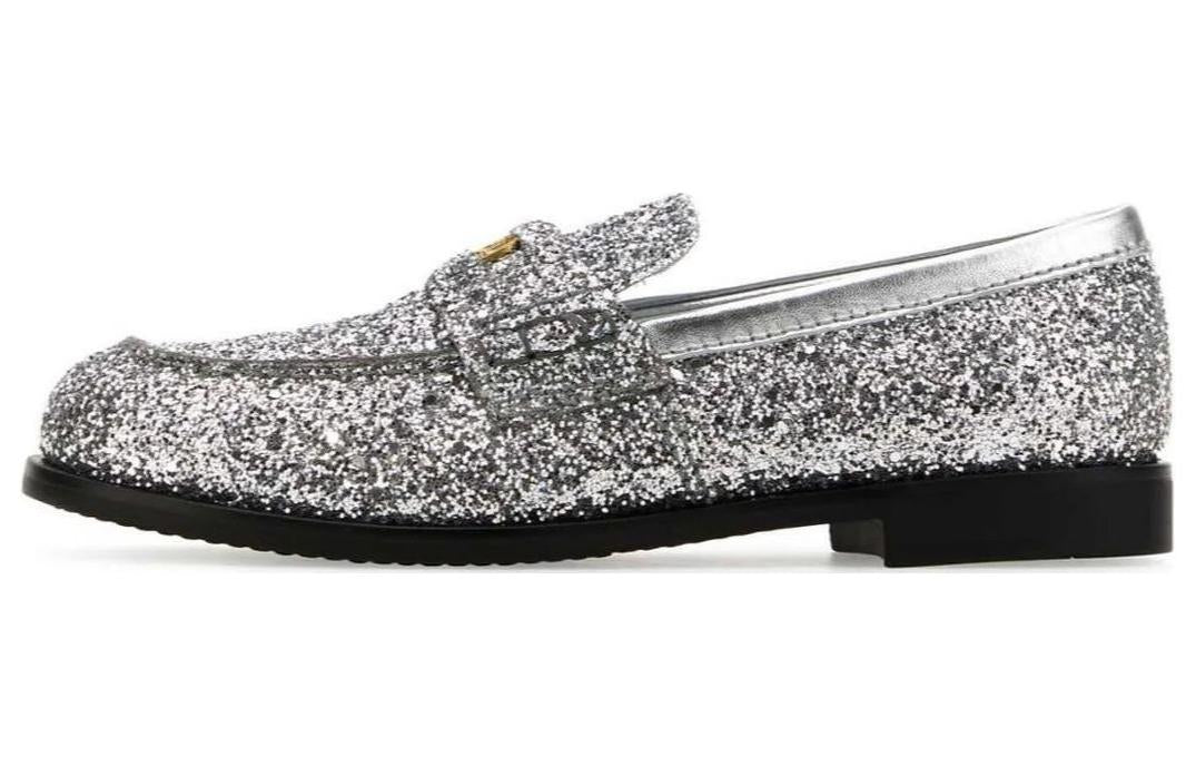MIU MIU Loafers Women's Silver
