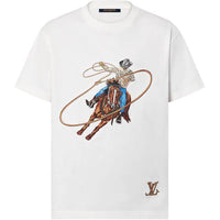 LOUIS VUITTON Graphic Embroidered Cotton T Shirt