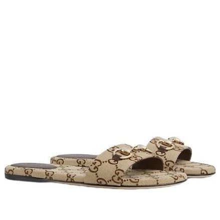 (WMNS) Gucci 26 Slide with Horsebit 'Beige Brown' 835828-FAB10-2543