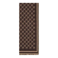 Gucci 25 GG Wool Jacquard Scarf 'Brown Beige' 836264-4G386-2079