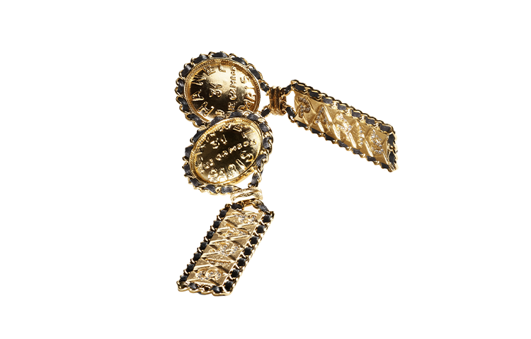 CHANEL Earrings Women's Gold