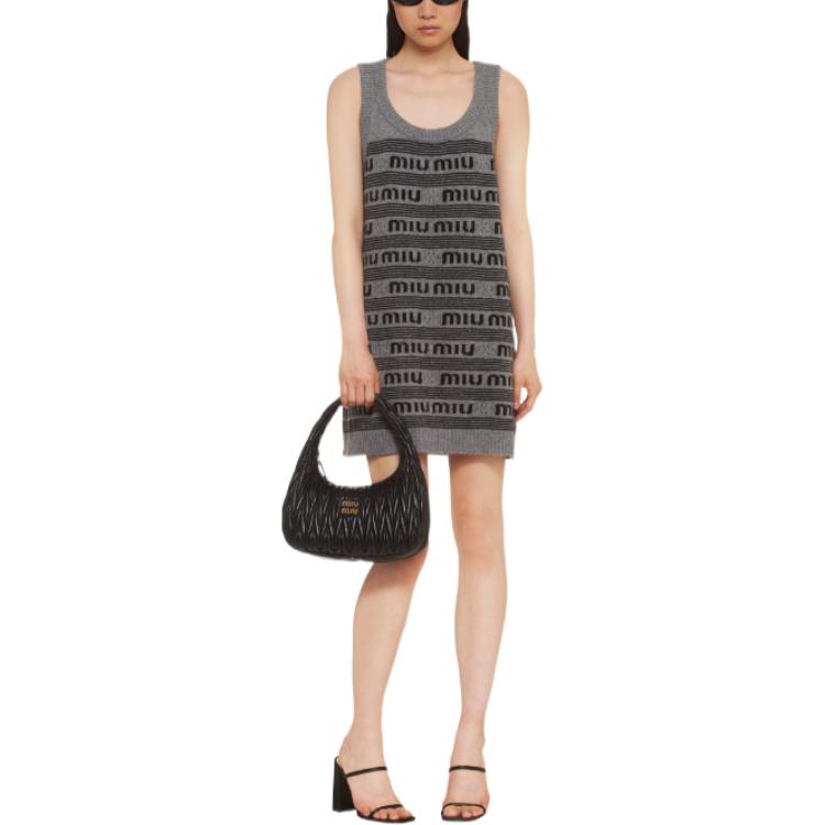 MIU MIU FW22 Sleeveless Dress Women's Gray