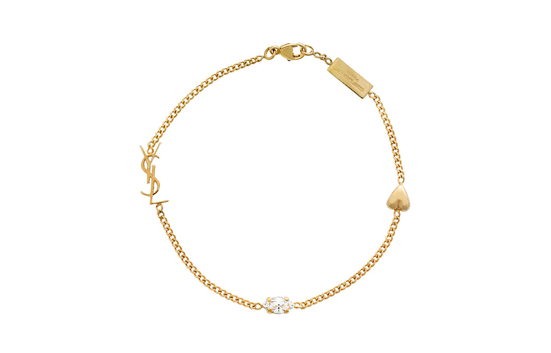 SAINT LAURENT Cassandre Detailed Charm Bracelet