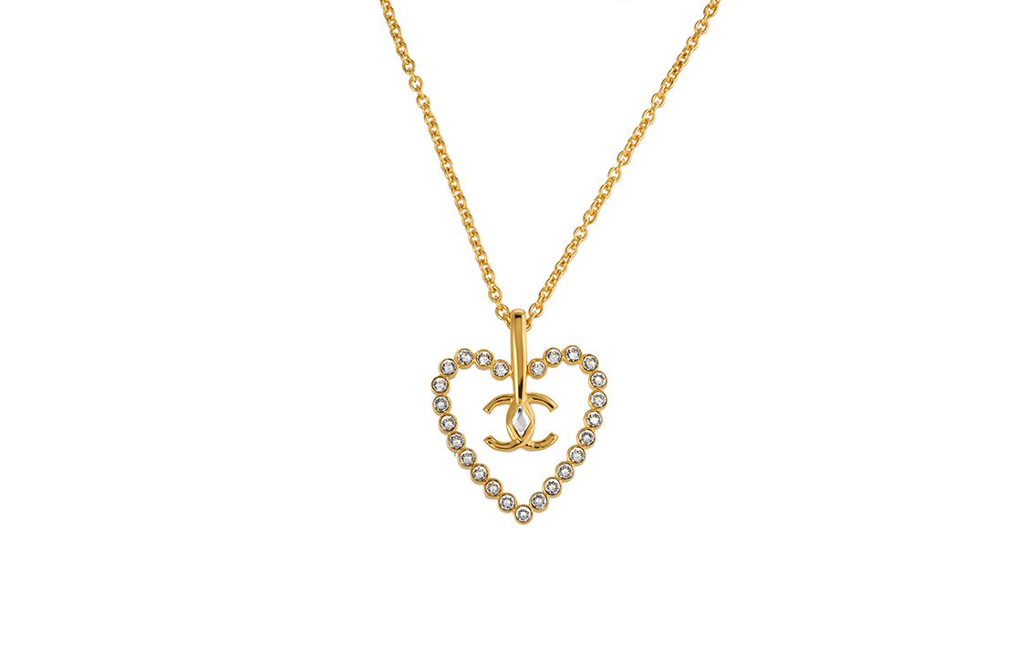 CHANEL Necklaces Women's Gold