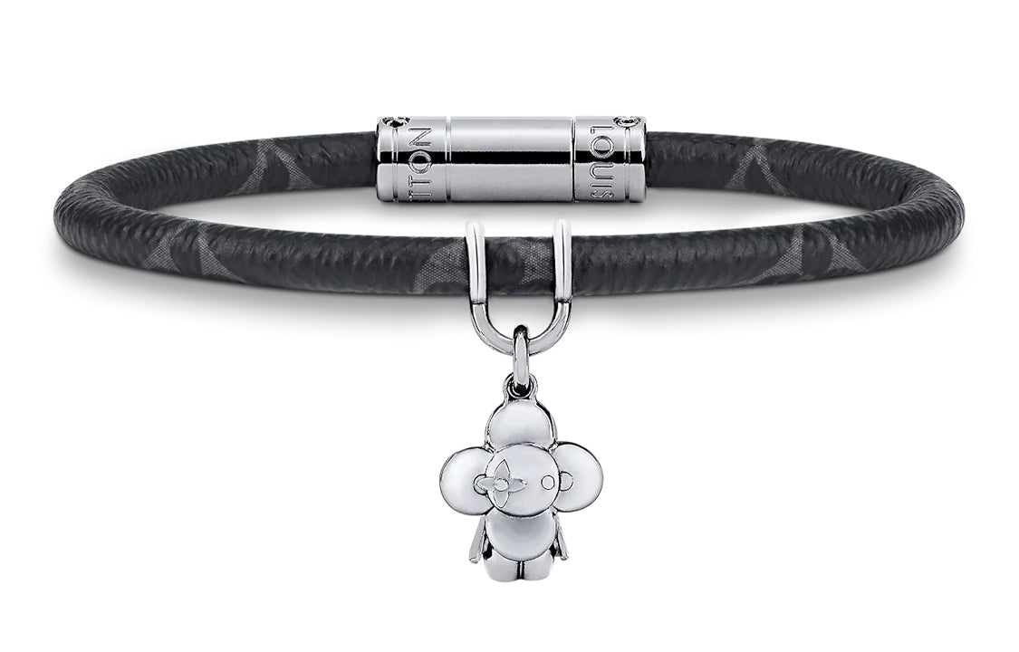 LOUIS VUITTON Canvas Wristbands Unisex Black