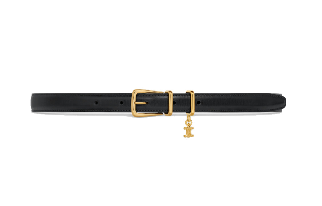 CELINE Logo Plaque Buckled Belt