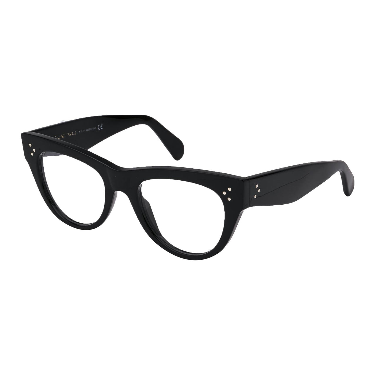 CELINE Acetate Cat Eye Eyeglass Frames Women's Black