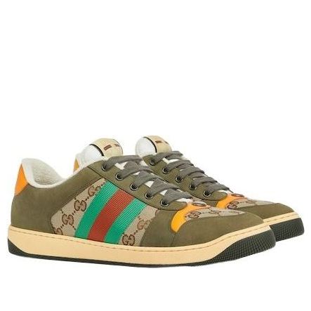 Gucci 25 Screener sneaker 'Beige Green' 838984-HVKI0-9750
