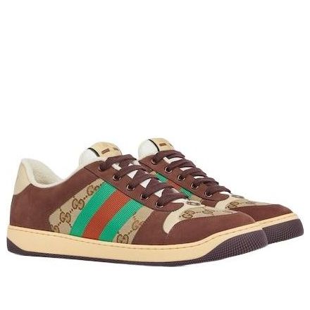 Gucci Screener Sneaker 'Beige Dark Brown' 838984-HVKI0-9751