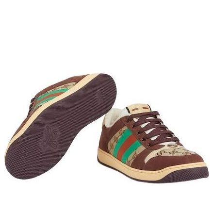 Gucci Screener Sneaker 'Beige Dark Brown' 838984-HVKI0-9751