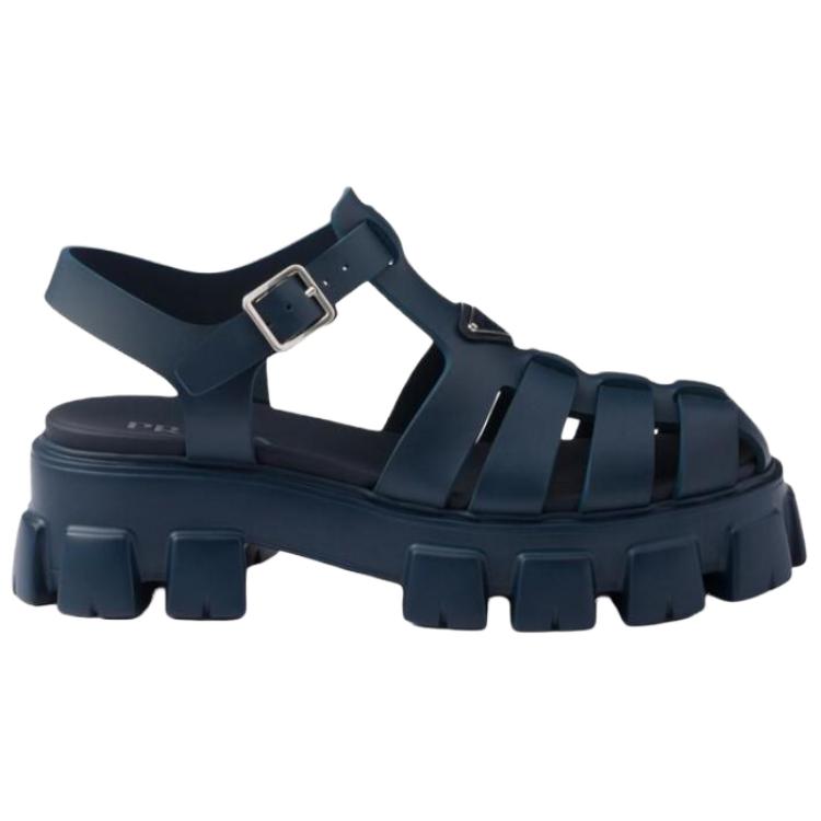 PRADA Monolish Roman Sandals 5.5cm Men's Blue