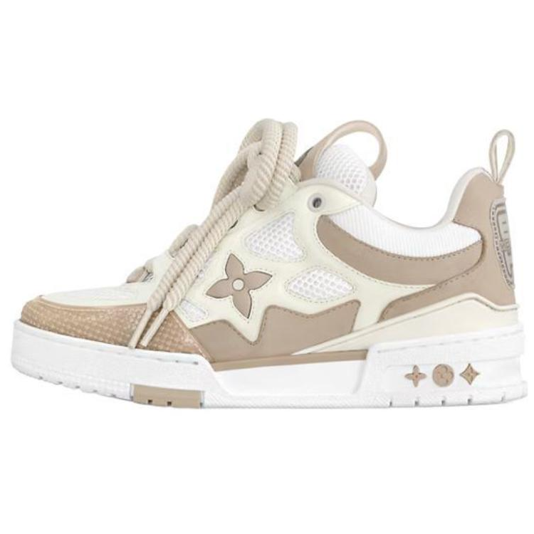 LOUIS VUITTON Skate Low-Top Skateboard Shoes Women's Light Brown