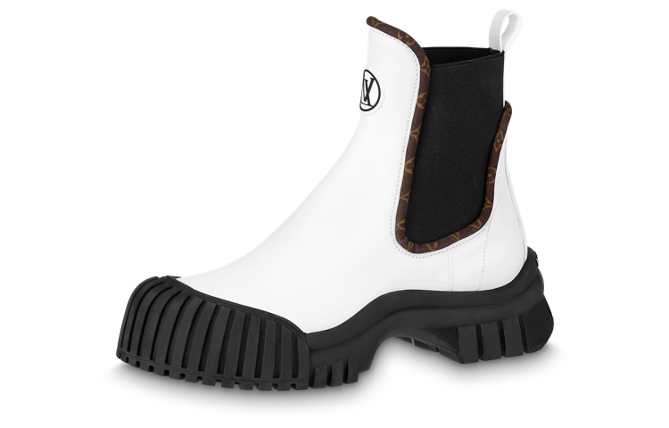 LOUIS VUITTON Ruby Flat Ranger Boots 'White' Women's
