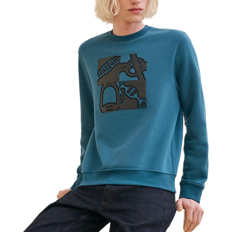 HERMES FW24 Sweatshirt Men's Oil Blue