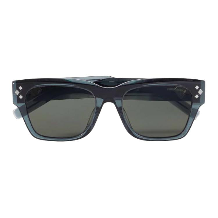 DIOR Acetate Metal Square Sunglasses Men's Dark Blue
