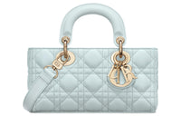 DIOR Lady D-JOY Lambskin Dior Bag Shoulder Bag Crossbody Bag Handbag Small Size Women's Blue