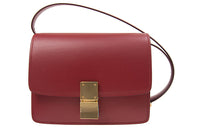 CELINE Classic Bo Calfskin Tofu Bag Small Square Bag Shoulder Bag Crossbody Bag Medium Size Women's Red