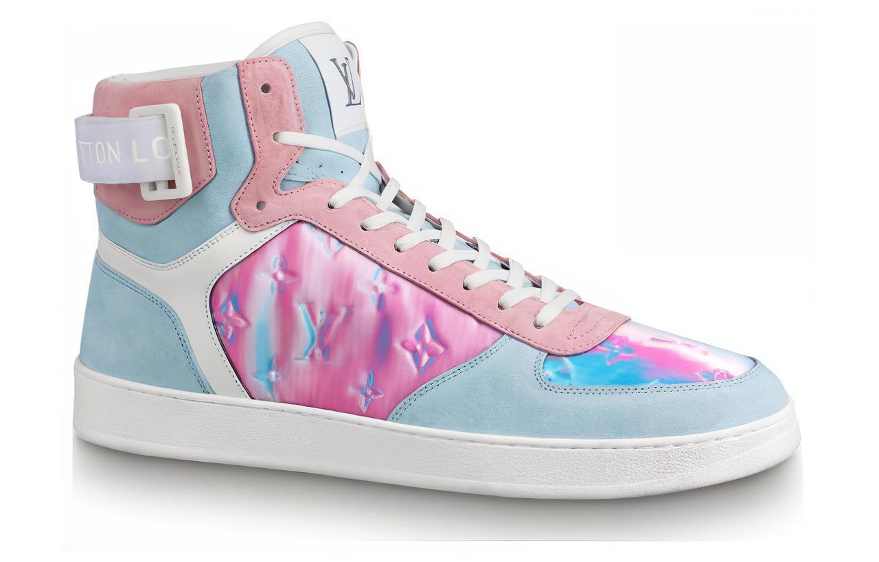 LOUIS VUITTON Rivoli Ankle Sneakers 'Blue Pink'